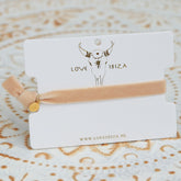 Bracelet en velours beige
